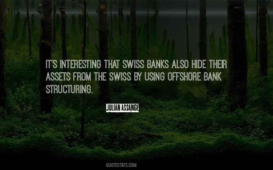 Swiss Bank Quotes #1720445