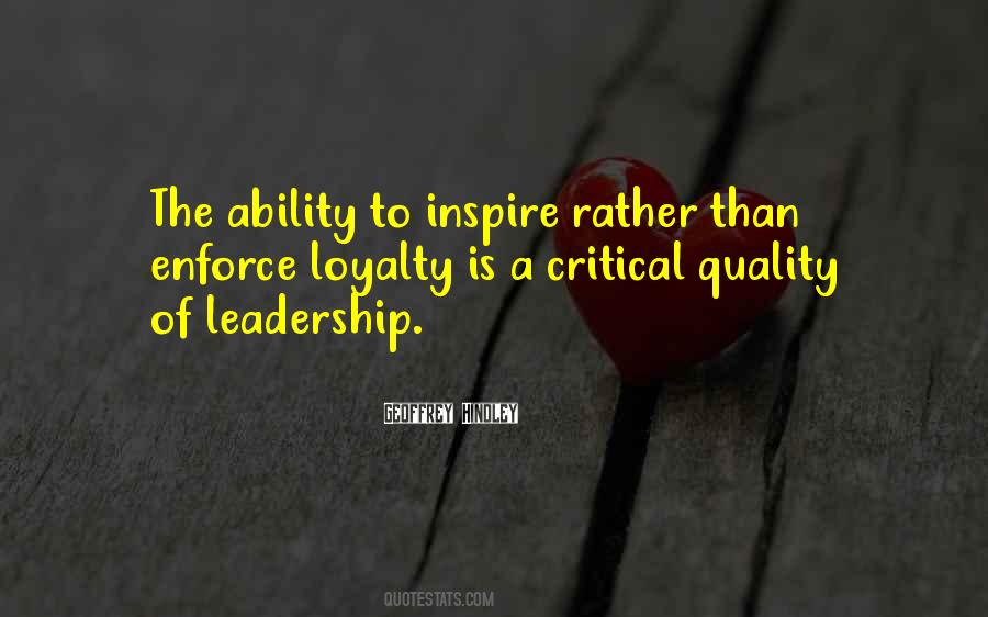 Quotes About Quality Of Leadership #889051