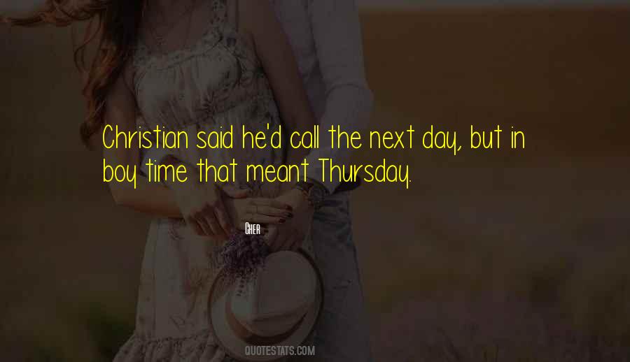 Quotes About Thursday #1683971