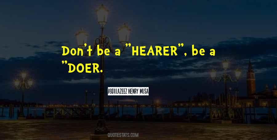 Be A Doer Quotes #1513244