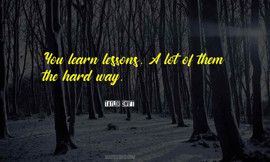 Quotes About Lessons #1600755