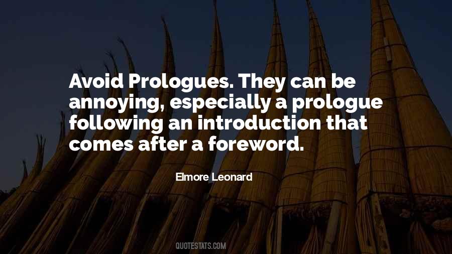 Quotes About Prologues #647397