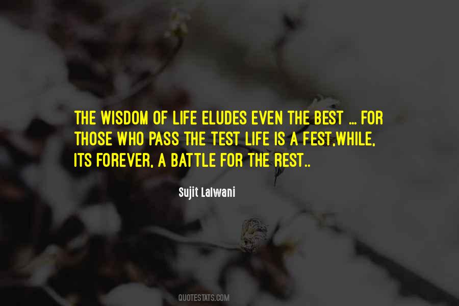 Quotes About The Battle Of Life #85076