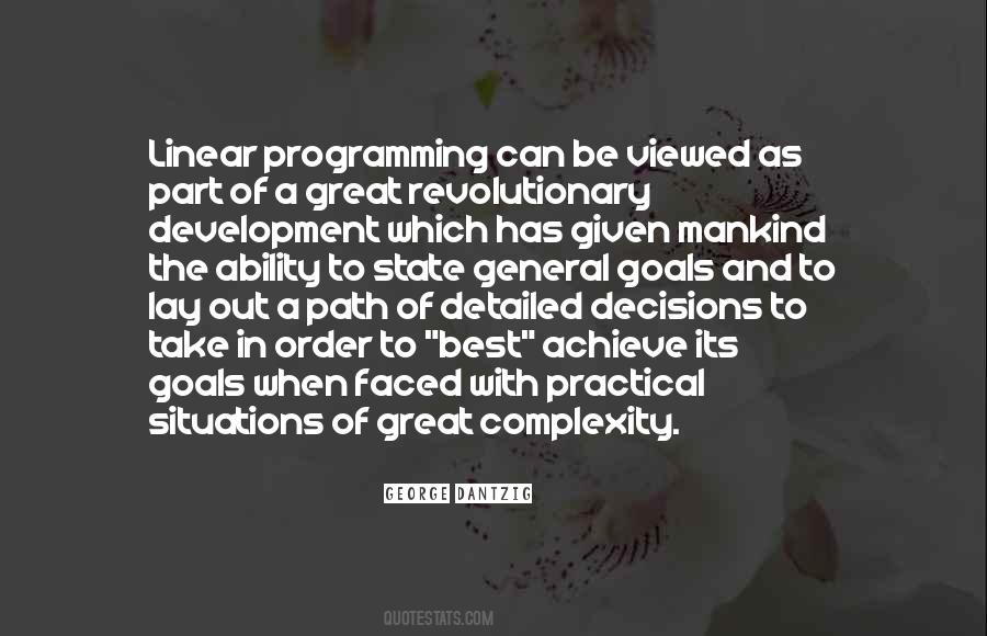 Quotes About Linear Programming #759387