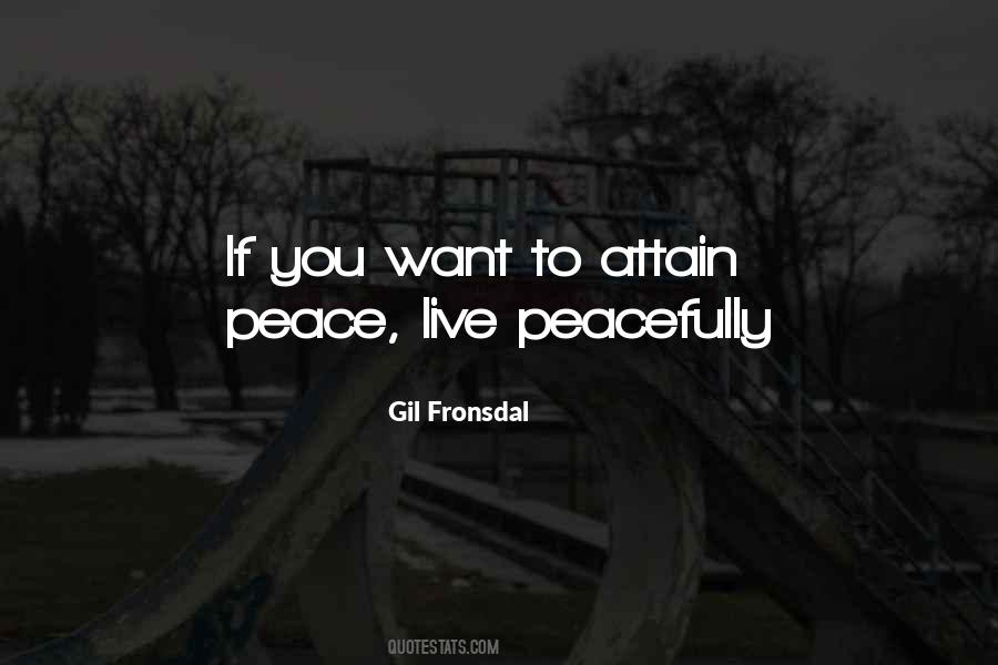 Live Peacefully Quotes #1071483