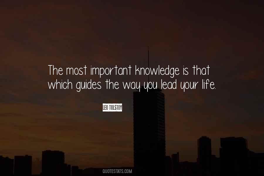 Quotes About Why Knowledge Is Important #241639