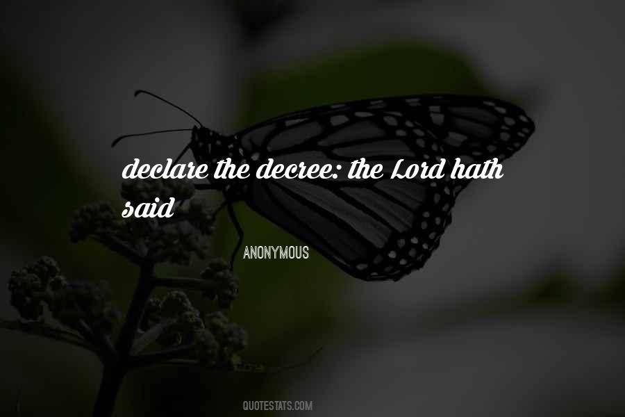 Quotes About Decree #1306281