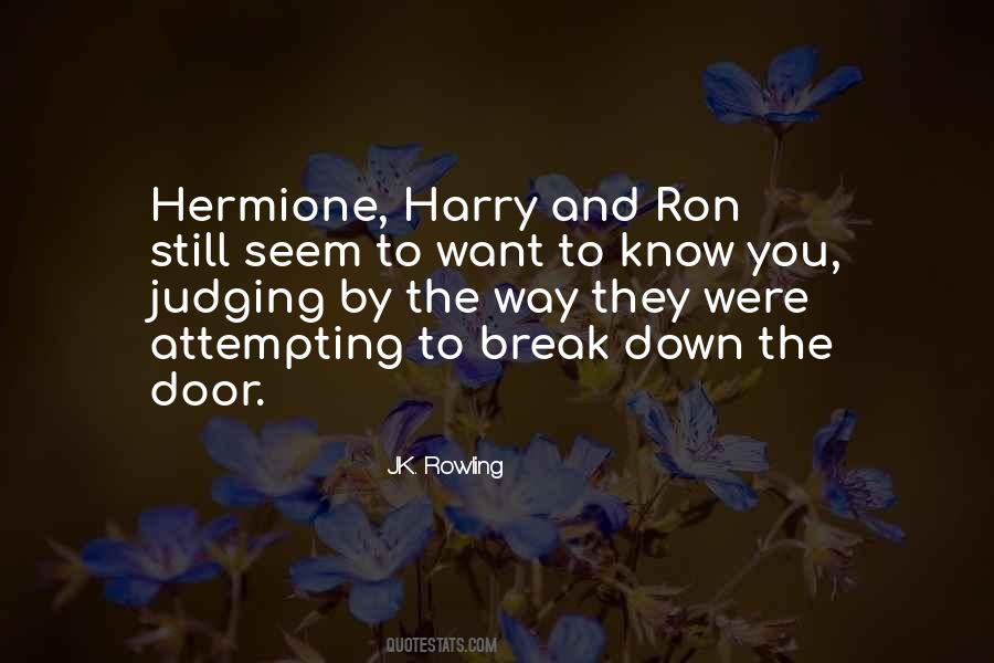 Quotes About Hermione And Ron #1397000 Quotes About Hermione And Ron #1397000