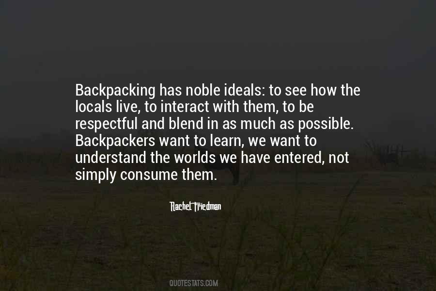 Quotes About Backpackers #1820908