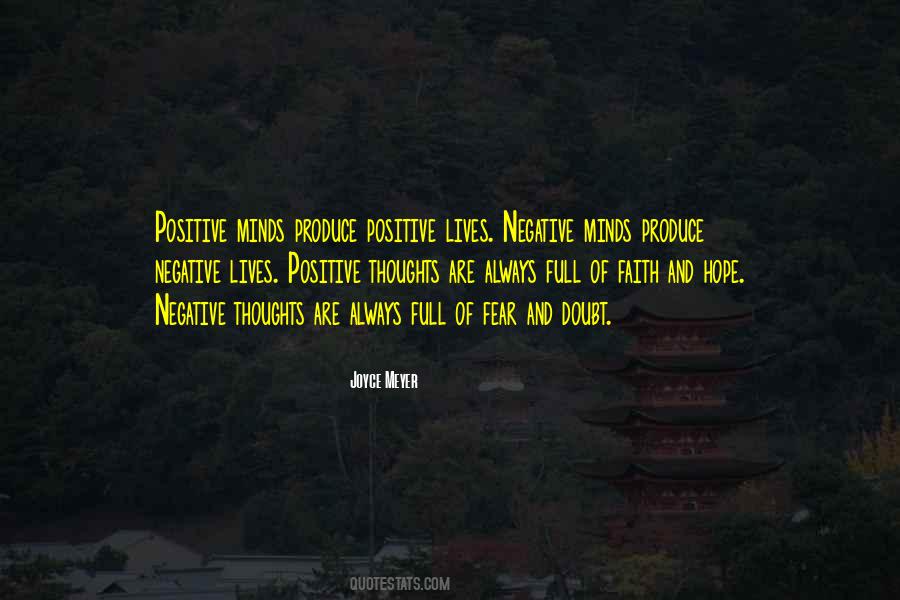 Quotes About Negative And Positive Thoughts #805613