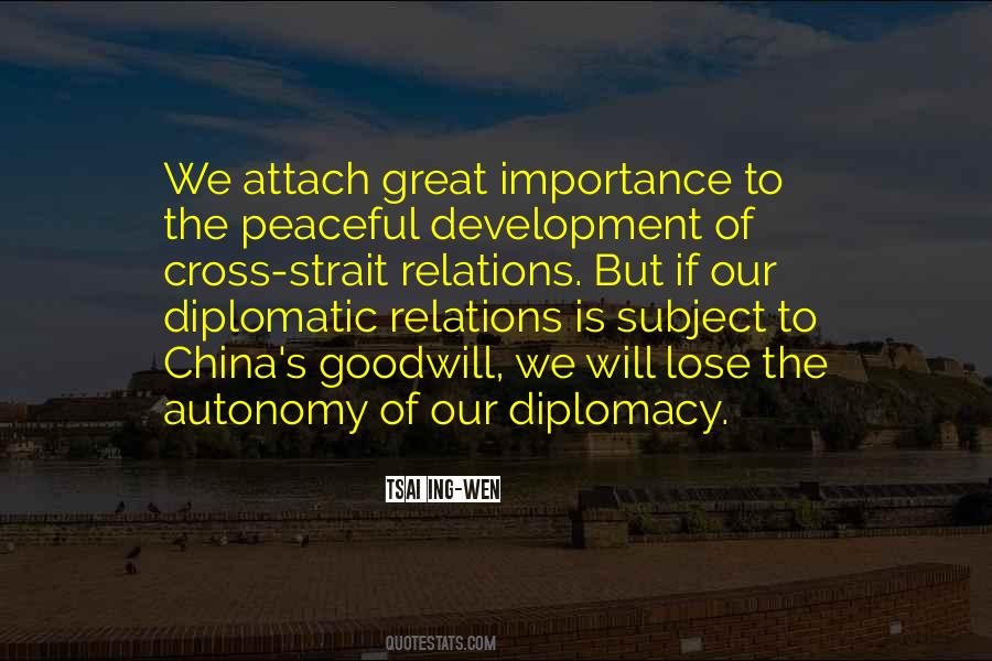 Quotes About Diplomatic Relations #1406492