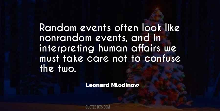 Random Events Quotes #685135