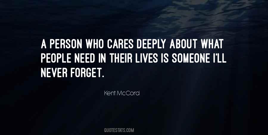 Quotes About Person Who Cares #760757