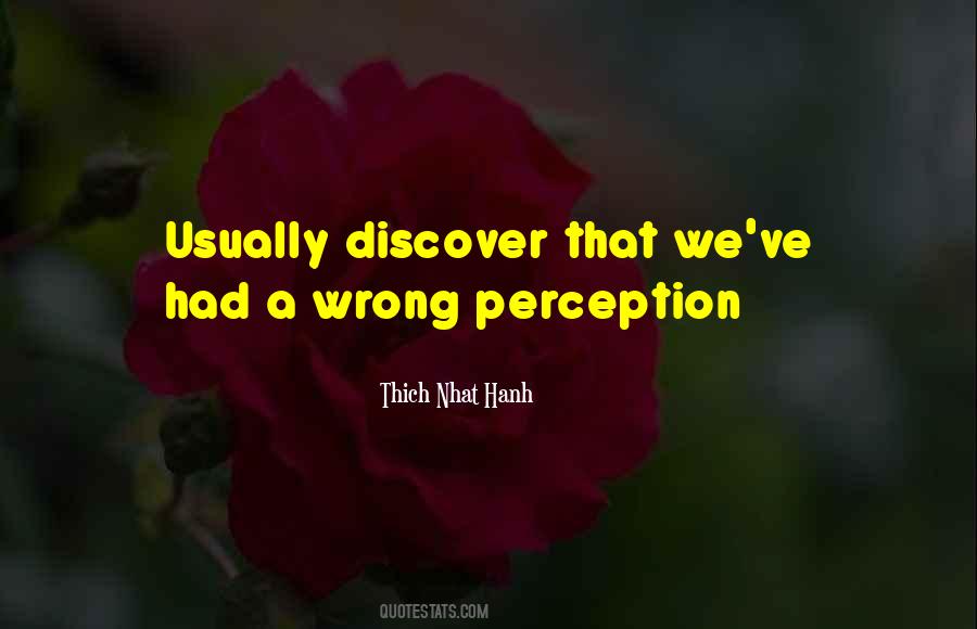 Wrong Perception Quotes #833005