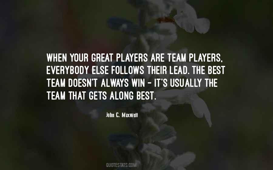 Quotes About Team Players #1691048