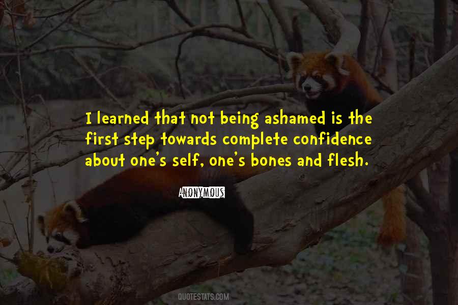 Quotes About Not Being Ashamed #435470