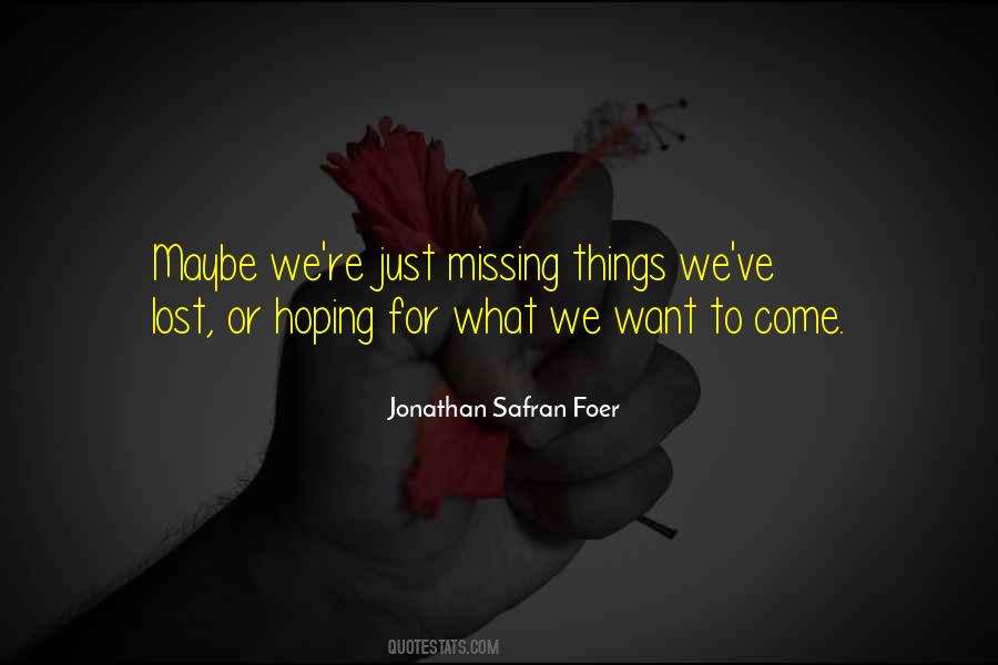 Quotes About Things We Lost #1602908