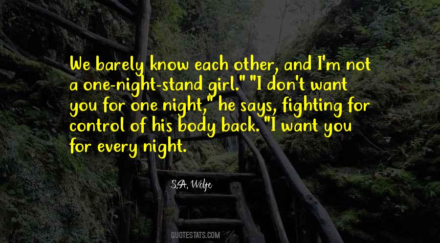 Quotes About A One Night Stand #395678