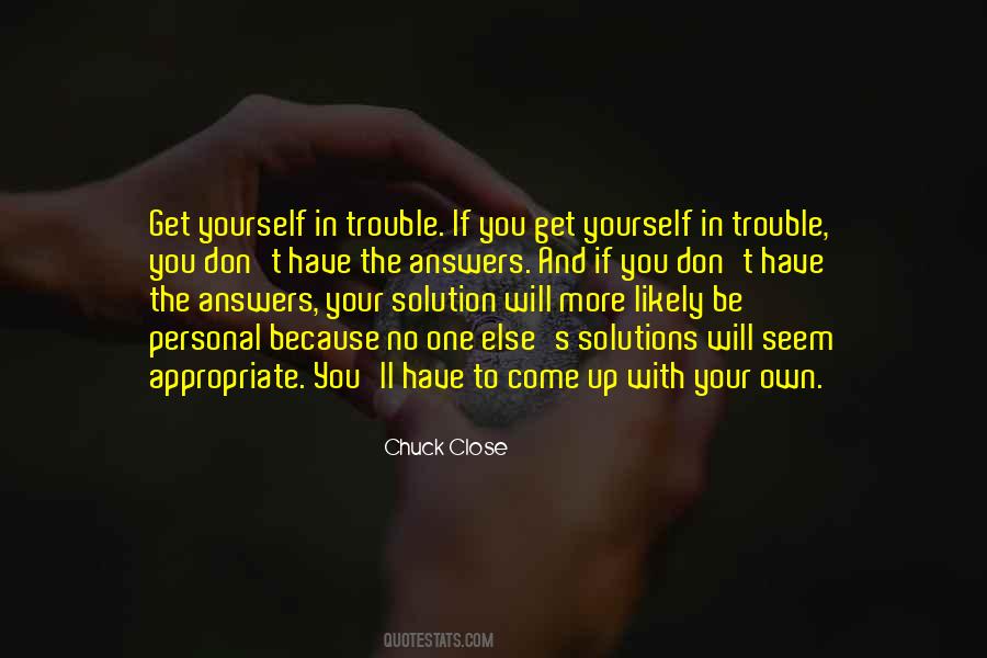 Be In Trouble Quotes #158539