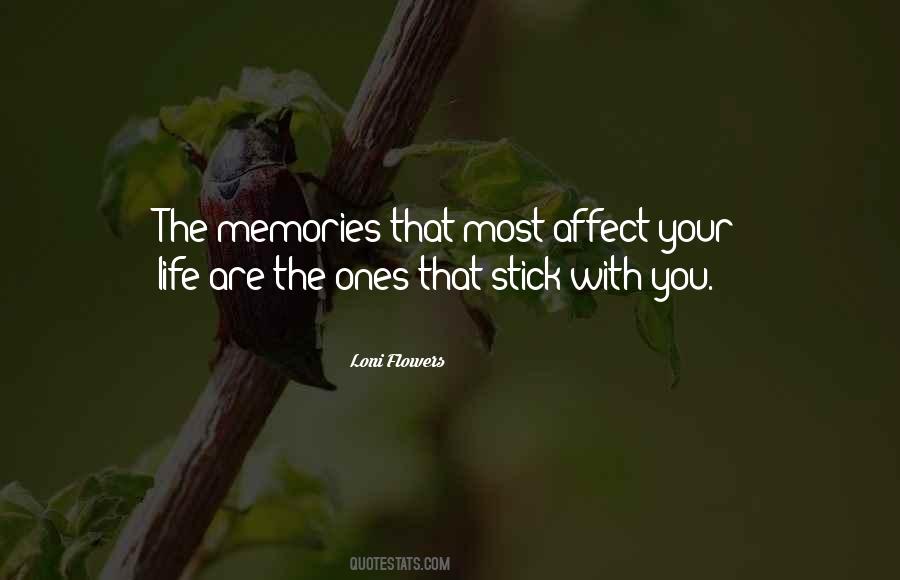 Memories Flowers Quotes #294655