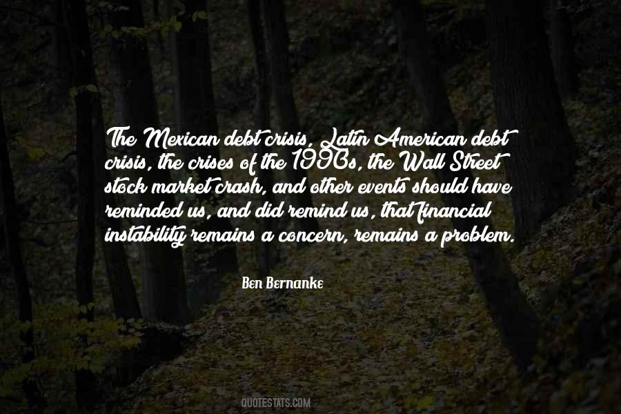 Debt Crises Quotes #1192256
