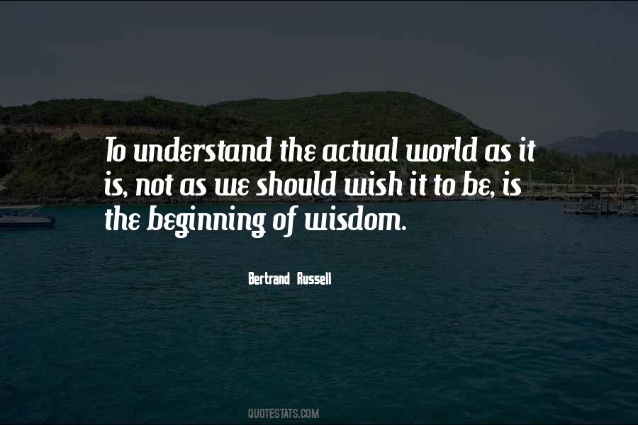 Actual World Quotes #1002659