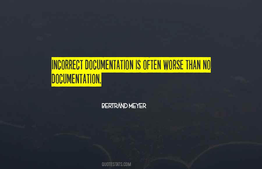 Quotes About Documentation #1558901