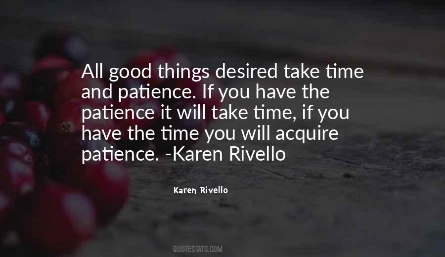 Time good things quotes take Take Time