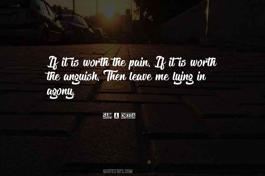 Quotes About Agony #1235582