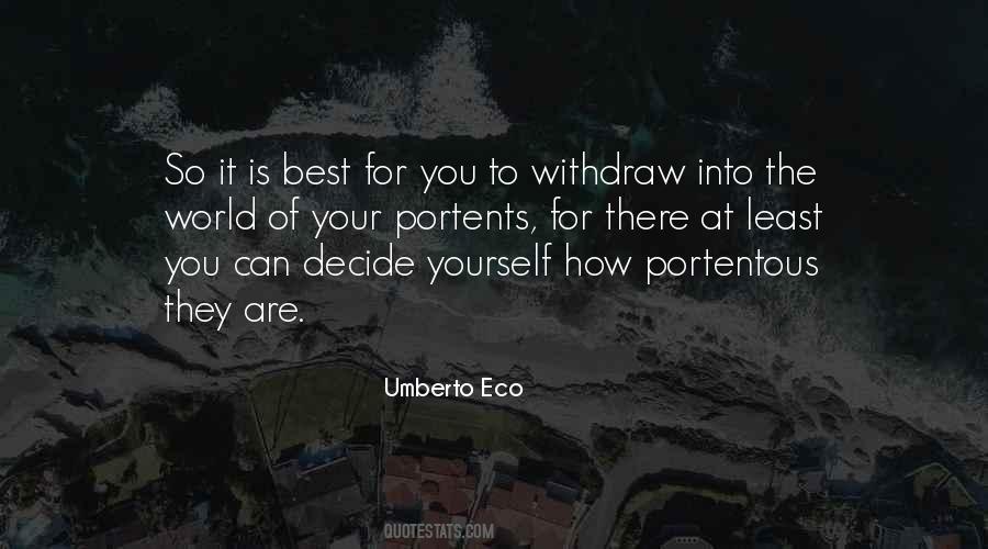 Quotes About Portents #993016
