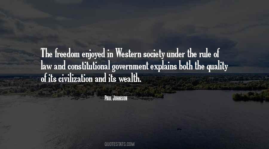 Quotes About Western Society #779291