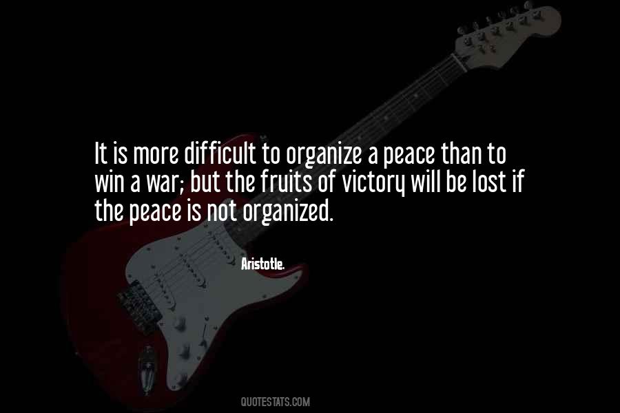Organize Peace Quotes #179331