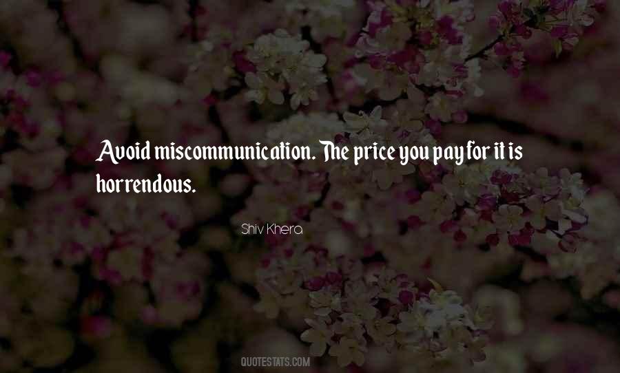 Quotes About Miscommunication #1242851