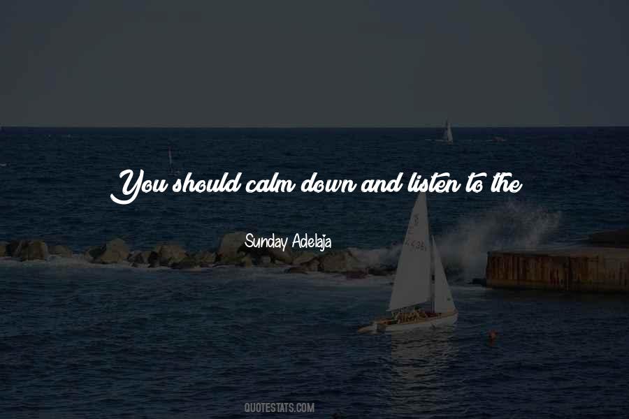 Quotes About Calm Down #83322