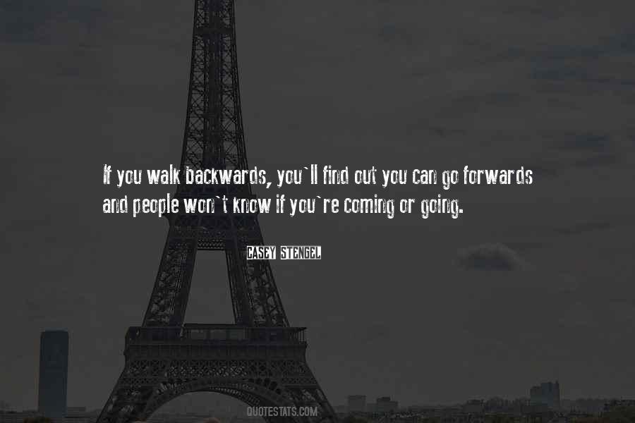 Quotes About Going Backwards #823220