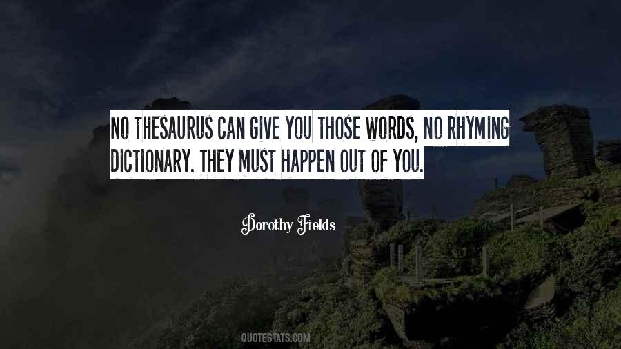Quotes About Thesaurus #1019167