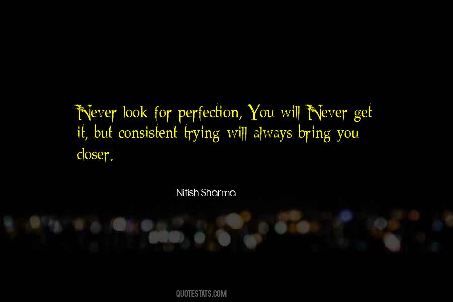 Quotes About No Such Thing As Perfection #33050