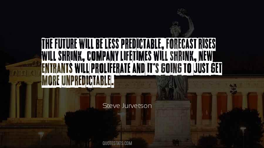 Quotes About Unpredictable Future #1490326