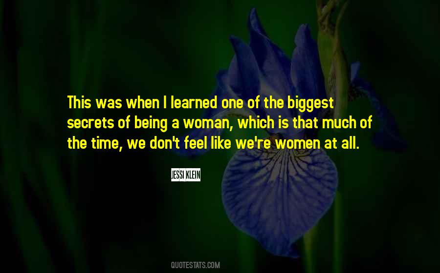 Woman S Secrets Quotes #259437