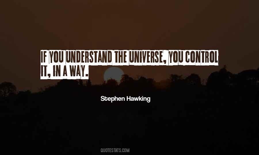 You Can T Control The Universe Quotes #507559