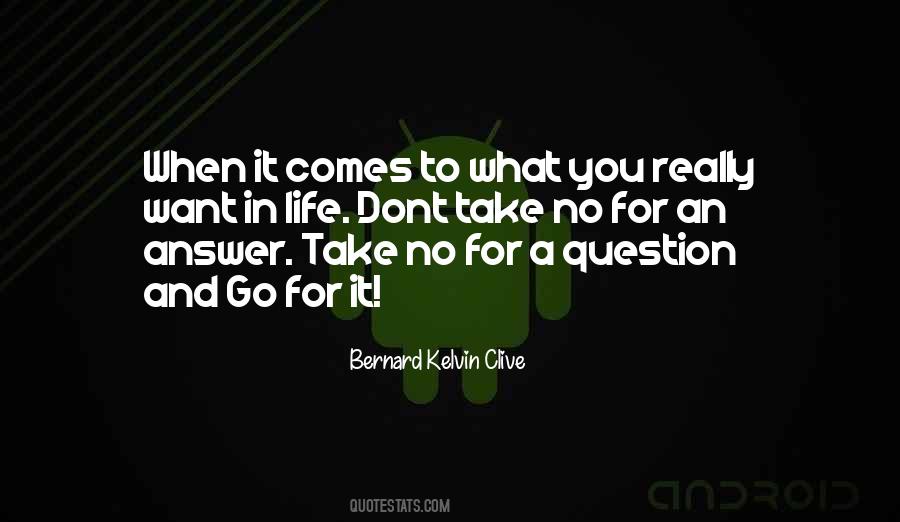 Dont Take No For An Answer Quotes #26464