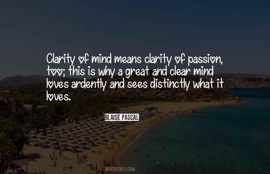 Quotes About Clarity Of Mind #140813