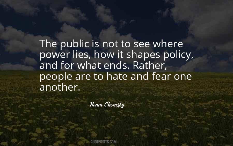 Quotes About Fear And Power #436729