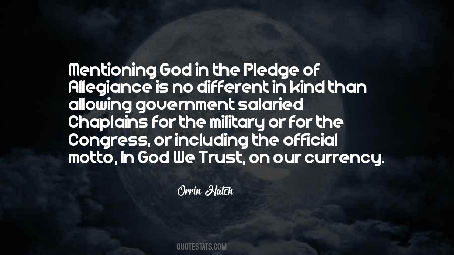 Quotes About Under God In The Pledge Of Allegiance #1651005