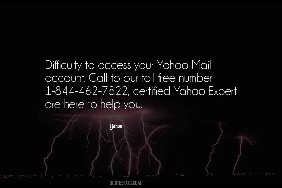 Yahoo Password Support Number Quotes #1467499