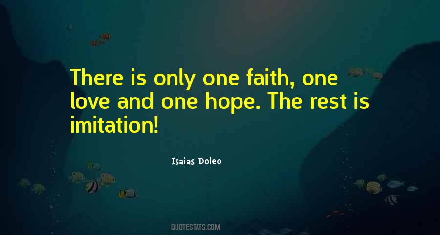 One Faith Quotes #254670