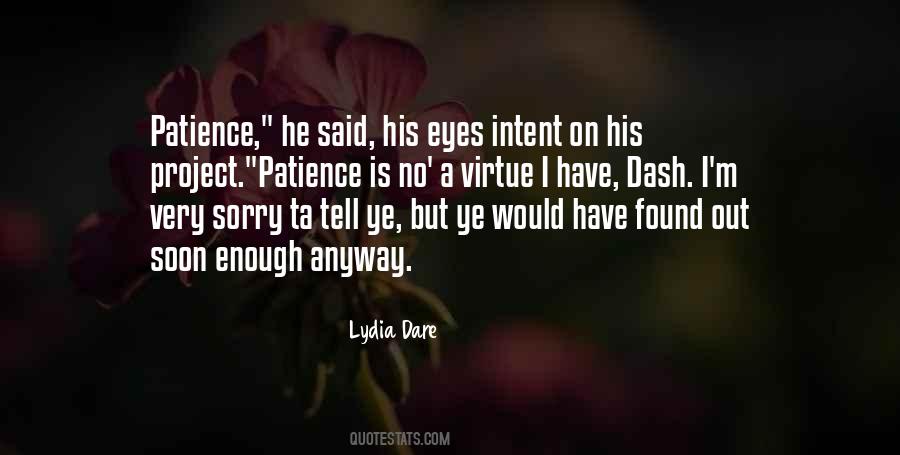 Virtue Of Patience Quotes #1120449