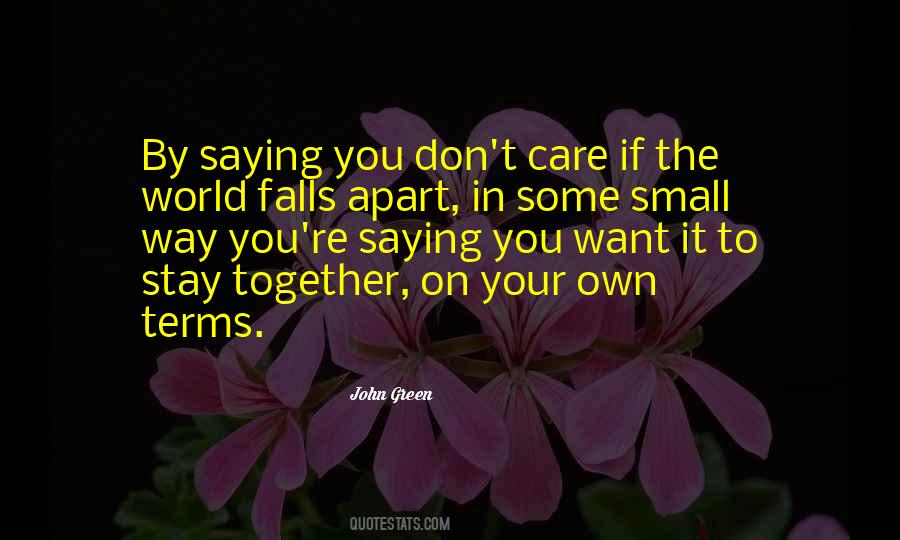 When Your World Falls Apart Quotes #611321