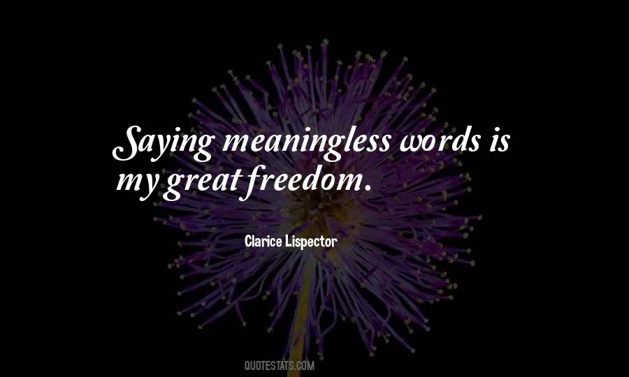 Quotes About Meaningless Words #1853557