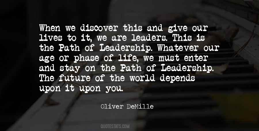 Quotes About World Leadership #513137